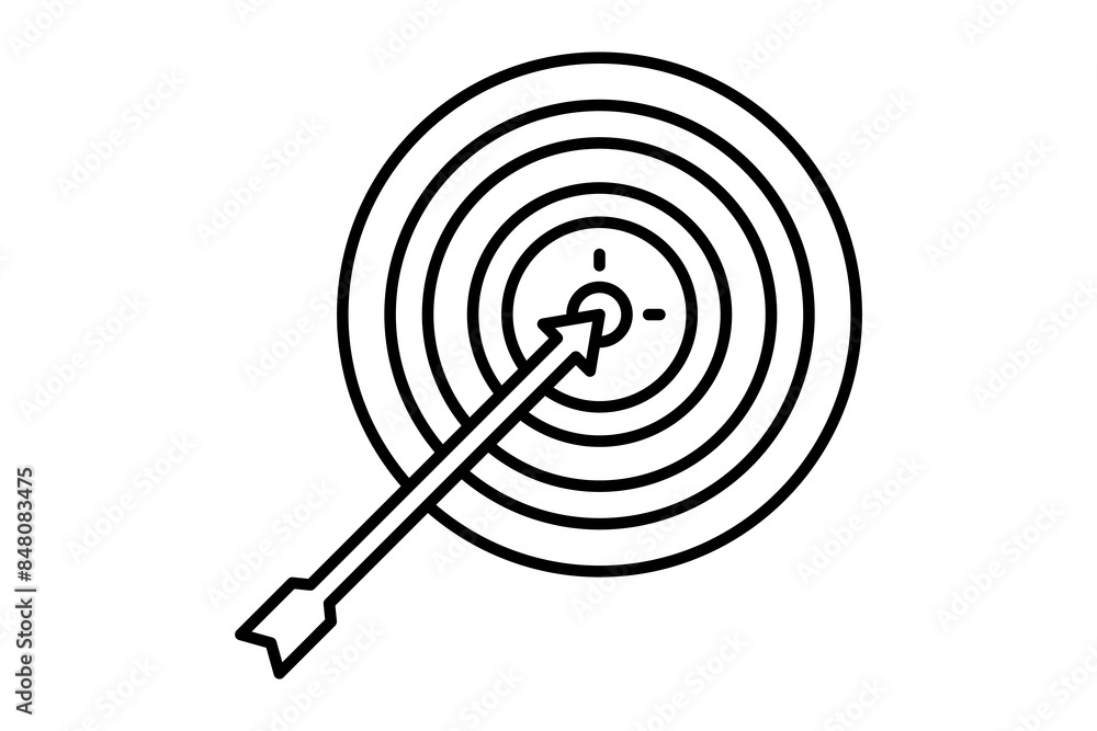 Aufkleber target icon. icon related to action plan. suitable for web site, app, user interfaces, printable etc