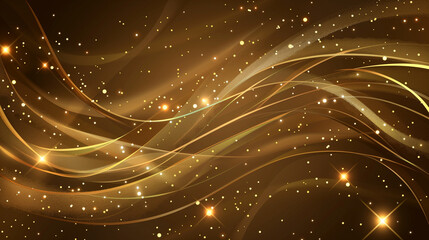 A gold background with many bright yellow stars. The stars are scattered all over the background, creating a sense of movement and energy. The scene is celebratory and joyful