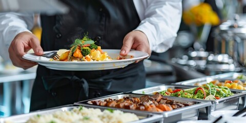 Catering costs are skyrocketing, prices are rising, consumption, advance consumption, high consumption, celebration, high-definition wallpapers, backgrounds, generated by AI.
