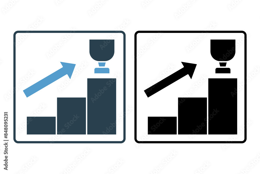 Poster goal icon. icon related to action plan. suitable for web site, app, user interfaces, printable etc. 