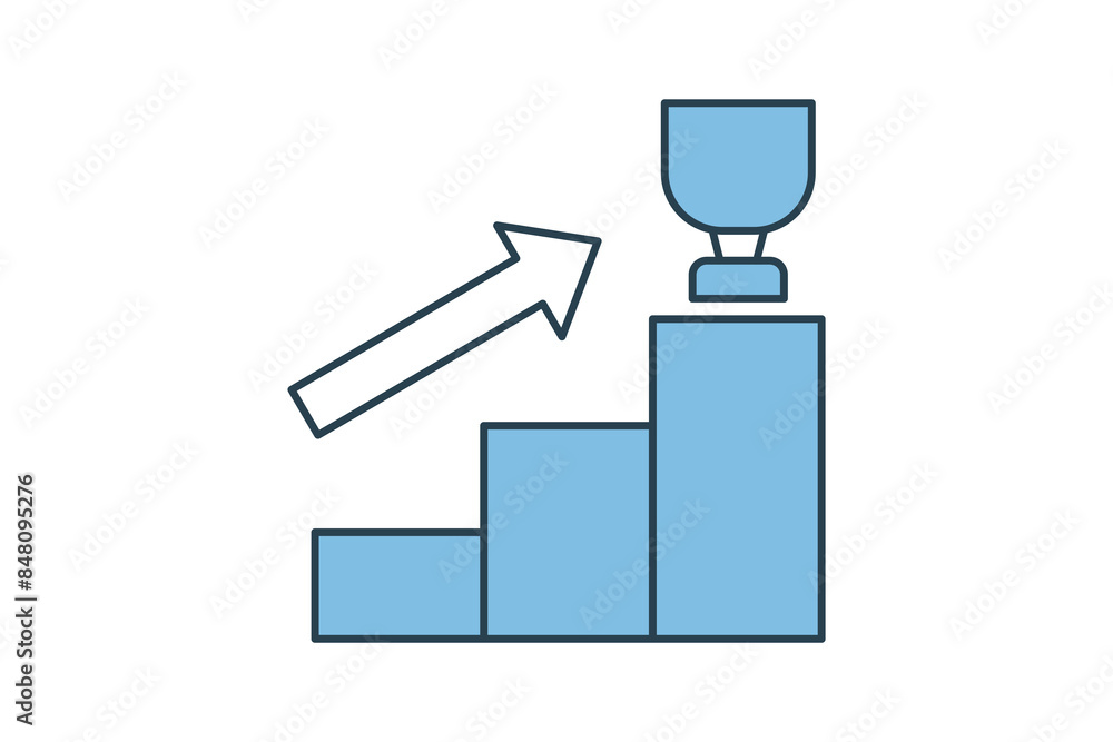 Poster goal icon. icon related to action plan. suitable for web site, app, user interfaces, printable etc. 