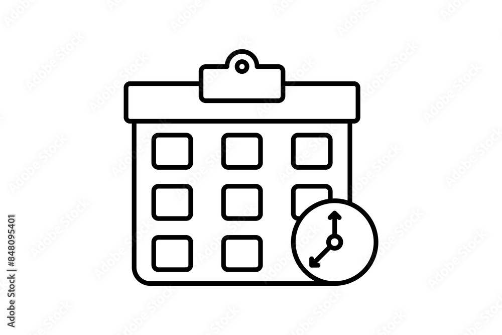 Poster deadline icon. icon related to action plan. suitable for web site, app, user interfaces, printable e