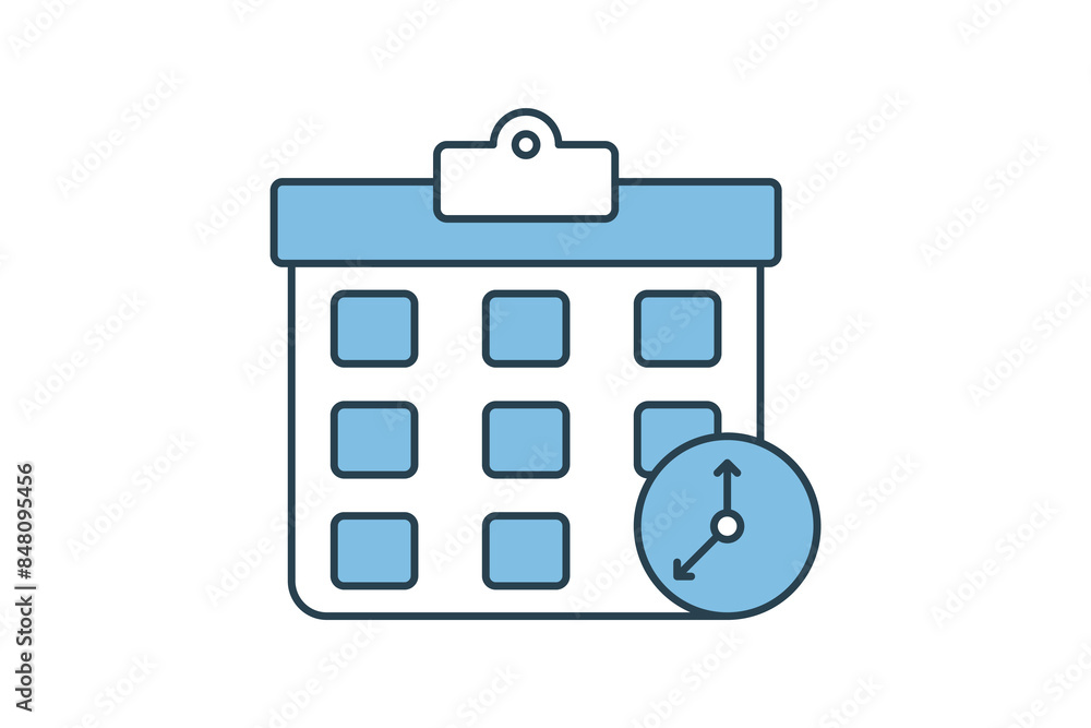 Aufkleber deadline icon. icon related to action plan. suitable for web site, app, user interfaces, printable e