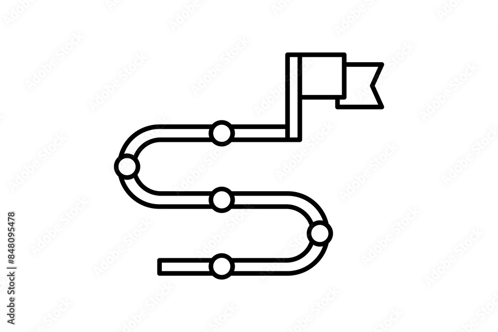 Poster milestone icon. icon related to action plan. suitable for web site, app, user interfaces, printable 