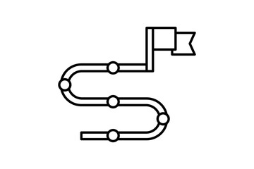 Milestone icon. icon related to action plan. suitable for web site, app, user interfaces, printable etc. line icon style. simple vector design editable