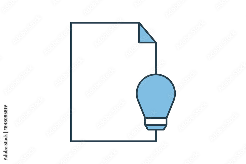 Aufkleber planning icon. icon related to action plan. suitable for web site, app, user interfaces, printable e