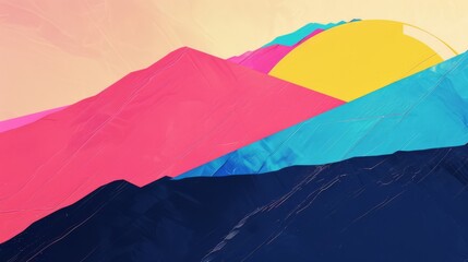 Abstract minimal 80s artwork