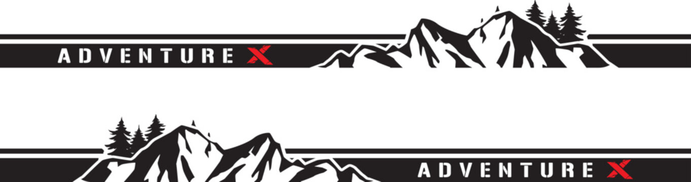 Wrap design for car vectors. sports stripes, car stickers. Racing decals for tuning