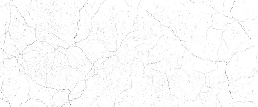 Vector Transparent background of cracks, lines, dry cracked earth overlay texture, grunge distressed.