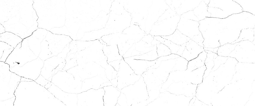 Vector Transparent background of cracks, lines, dry cracked earth overlay texture, grunge distressed.