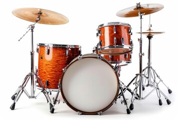 Fototapeta premium Classic Wooden Drum Set in Studio