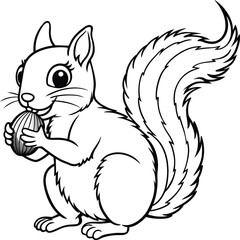 Squirrel coloring pages for kids