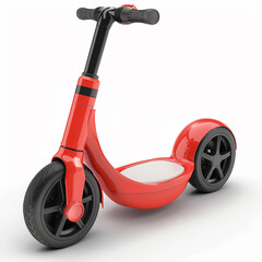 Vibrant Red Segway Against Clean White Background - Transparent PNG Image
