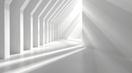 Obraz premium Sleek and modern white background with geometric abstract elements.