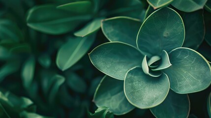 Close up of a green plant in its natural habitat