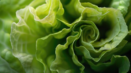Obraz premium Fresh cabbage peel in macro shot