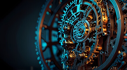 Obraz premium Background With a Pattern Theme of a Collection of Gears and Brains