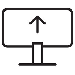 Business Click Computer Line Icon