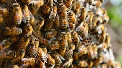 Getting rid of bees, generated with AI