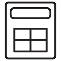 Business Calculator Finance Line Icon