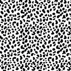 
leopard pattern, repeat background, vector illustration, modern black white print