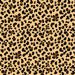 leopard pattern seamless modern background, vector illustration, wild cat print