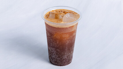 Iced coffee glass isolated 