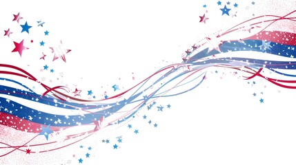 Naklejka premium Stunning American Patriotic Fireworks Flag for Independence Day