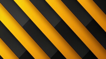 Grungy yellow and black metal background with diagonal stripes, ideal for caution or hazard signs