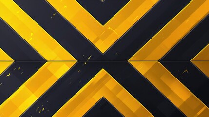 Yellow and black hazard stripes, a common warning sign pattern with a grungy texture, for construction zones or road hazards