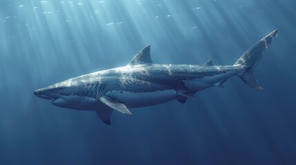 Obraz premium Shark. Generative AI. 