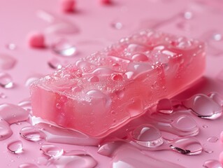 Pin chewing gum melting into a rectangular shape