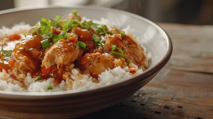 High Resolution Video of Chicken and Rice