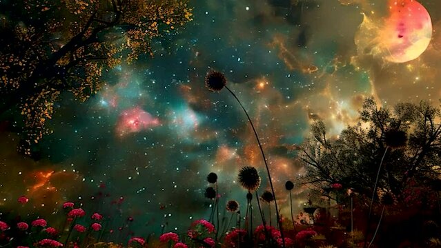 Starry sky starfall night. Selective focus. Nature.