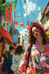 Obraz premium Portrait of beautiful korean woman 