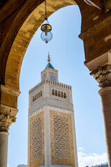 Zitouna Mosque,Located in the heart of Tunis' medina, this important mosque was founded in 734 and built on a site once occupied by a church. It was totally rebuilt in the 9th century and restored 