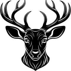 deer head silhouette vector illustration