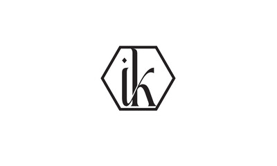 IK, KI , K ,I, Abstract Letters Logo Monogram	