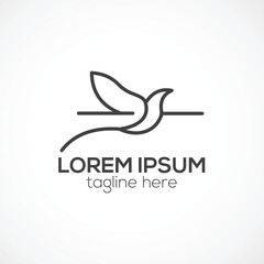 Fototapeta premium A bird logo design concept isolated vector template illustration