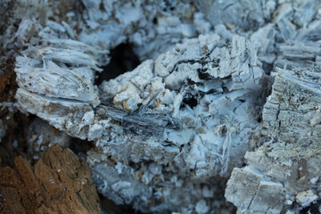 Macro photography of freshly used charcoal.