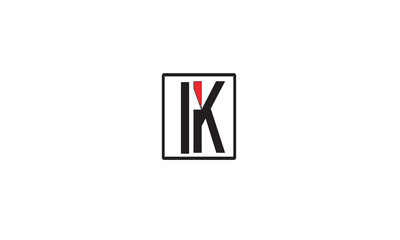 IK, KI , K ,I, Abstract Letters Logo Monogram	