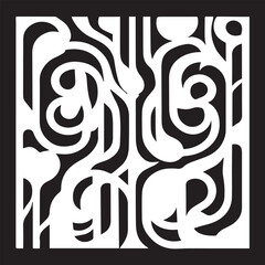 Simple Monochrome Abstract Vector Pattern Design Simple Vector