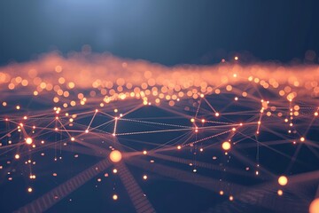 modern conceptual lines and dots connect background. hi tech, mechanical technology connection digital data and big data concept