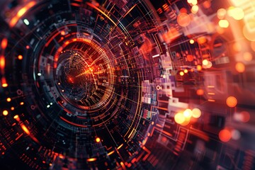 Mosaic, hi tech, mechanical technology, Backgrounds, modern conceptual Backgrounds, Digital Display