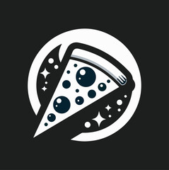 pizza icon silhouette vector art illustration