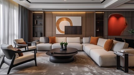 Modern living room with stylish furniture, natural light, and contemporary decor, perfect for home inspiration and interior design ideas.