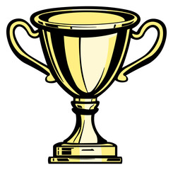 winner cup drawing without background