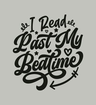 Book and drink tea and be happy t-shirt design 