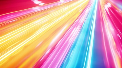 Fototapeta premium A colorful rainbow with a bright yellow stripe