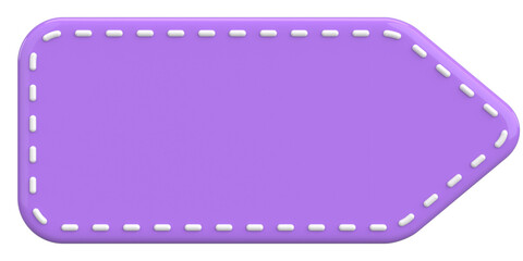 Price tag. Text box. 3D illustration.